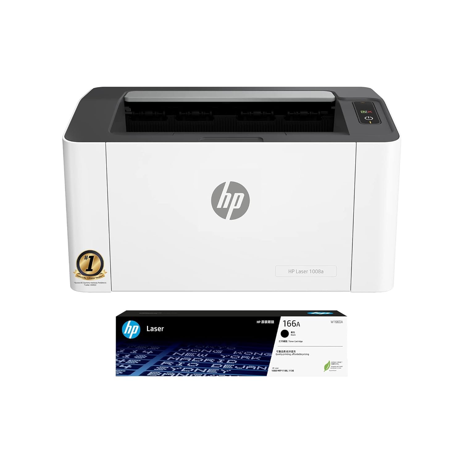 HP Laser 1008a Printer, Single Function, Print, Hi-Speed USB 2.0, Up to ...